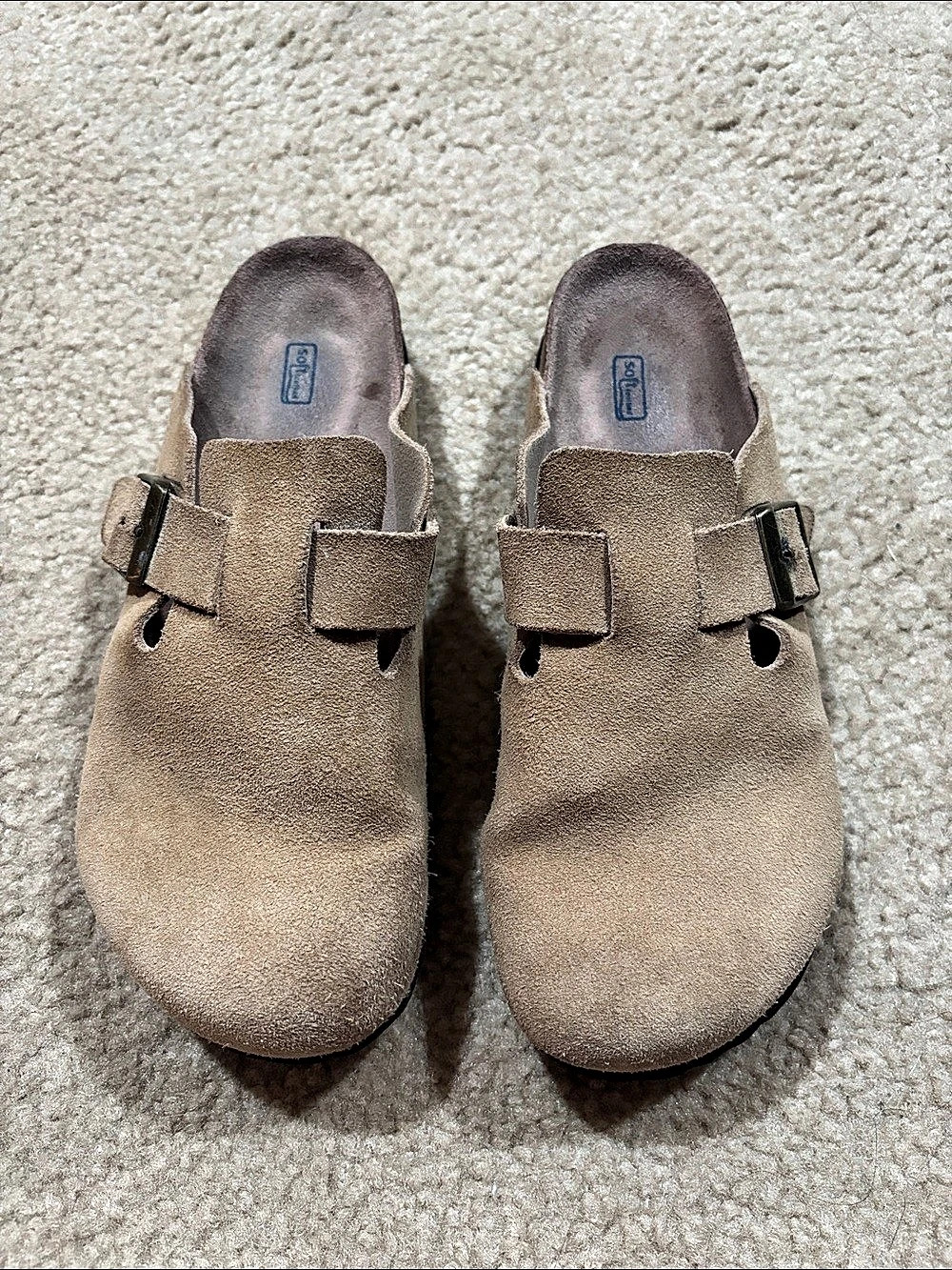 Birkenstock Boston Soft Footbed Suede Clogs Brown EU 39